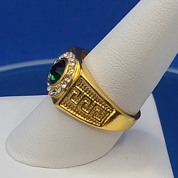 NEW Men's Green Diamond Ring Size 10 - Picture 7 of 8